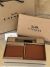 Coach 3 in 1 , Wallet,Cardcase & Keychain Gift Set - Saddle Brown
