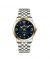 Timezone Infinity Nebula Watch For Men Two Tone Golden ( TZ-1333)-Blue - On Installments - IS-0205