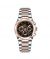 Timezone Chronograph Forge Watch For Men Two Tone Rose Gold (TZ-1324)-Coffee - On Installments - IS-0205
