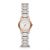 Burberry White Dial Rose Gold Ion-Plated Bezel Ladies Watch