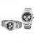 Naviforce Bond Chrono Watch For Couples Silver (nf-8048C-5) - On Installments - IS-0140