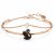 Swarovski Swan Bracelet, Black, Rose gold-tone plated